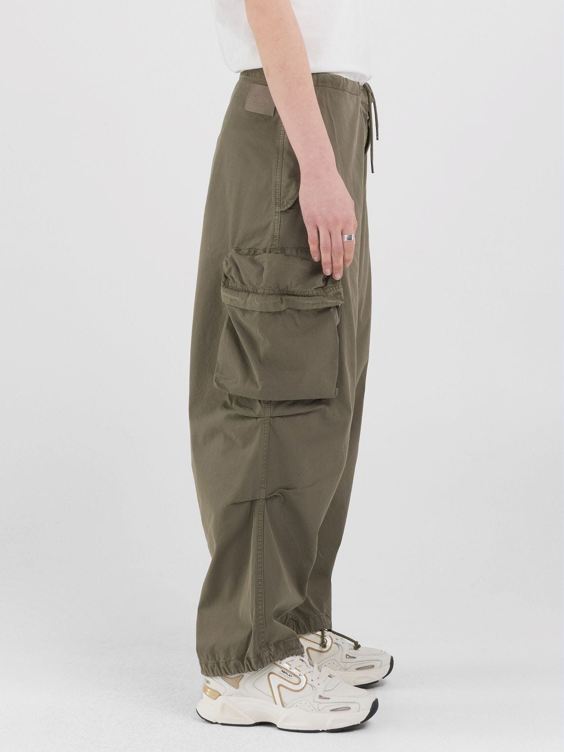 COTTON-BLEND CARGO TROUSERS