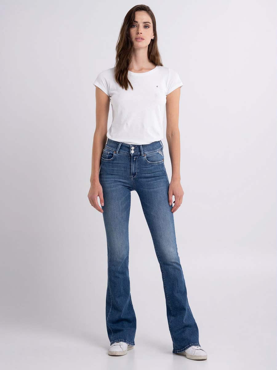 REPLAY New Luz bootcut flare fit jeans WLW689.000.69D 313 MEDIUM BLUE 1